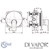 Ideal Standard Connect Air Concept Air Built-In Brushed Gold Mixer Dimensions